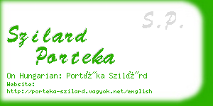 szilard porteka business card